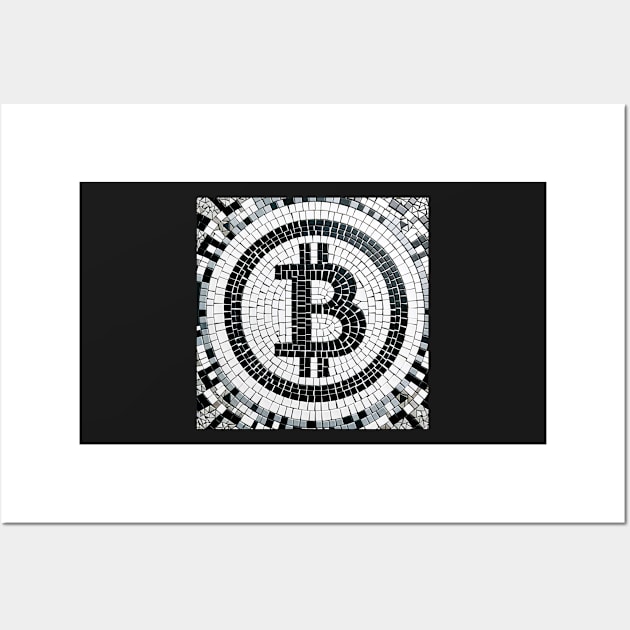 Mosaic of Wealth: The Bitcoin Enigma Wall Art by heartyARTworks